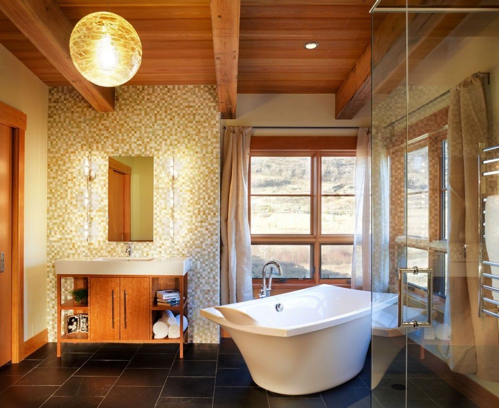 Casa de banho rústica moderna