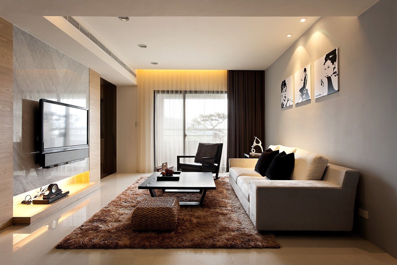 Composição de uma sala minimalista